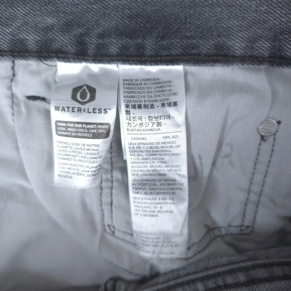 Levis 550 '92 Relaxed‎ Fit Jeans Men 42x30 Gray Denim Cotton Casual Minimalist